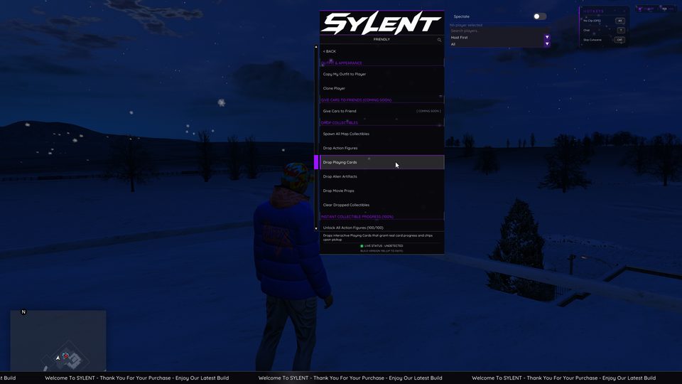 Sylent Menu - Players